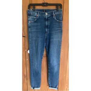 Citizens of Humanity Chrissy high waisted slim blue jeans